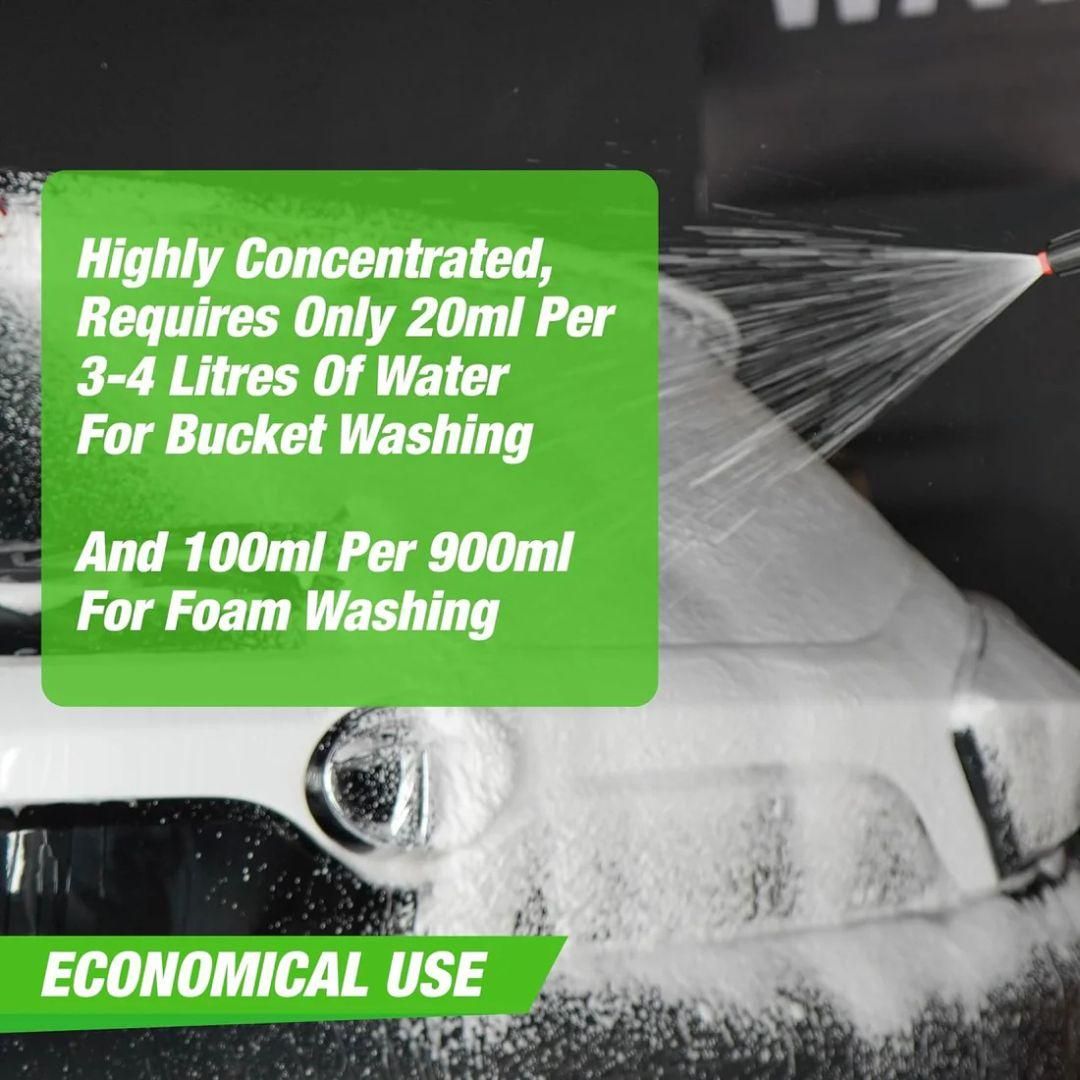 Dual-Action Car Shampoo & Wax – 200ml x 3 Bottles